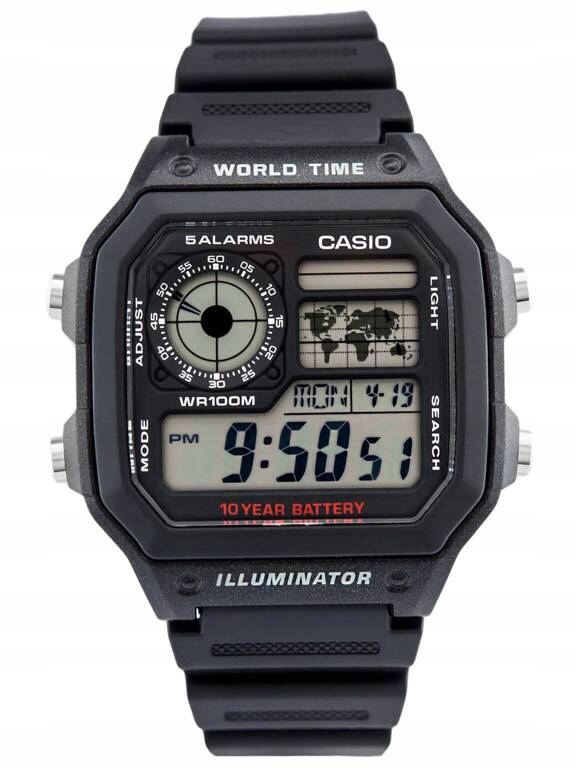 Pánské Hodinky Casio AE-1200WH-1AVCF Krabička Gravírování