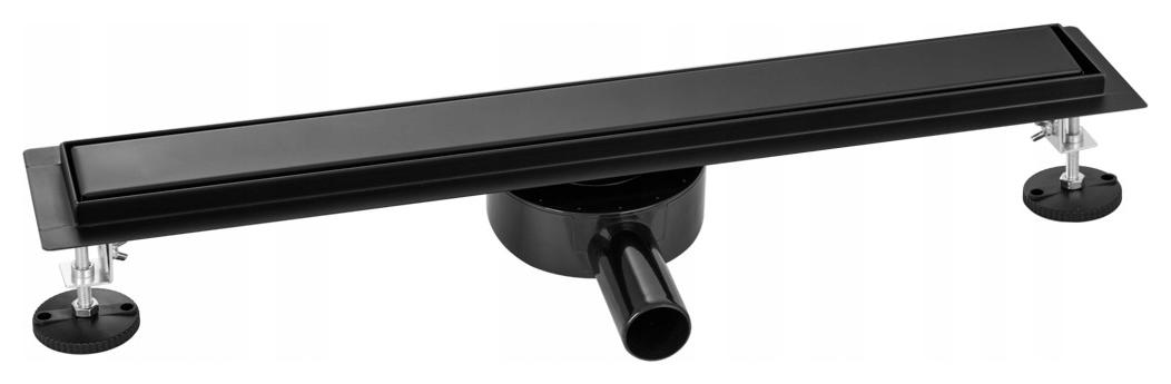 Odtokový Lineárny 70 CM Otočný Sifón 360 Čierny