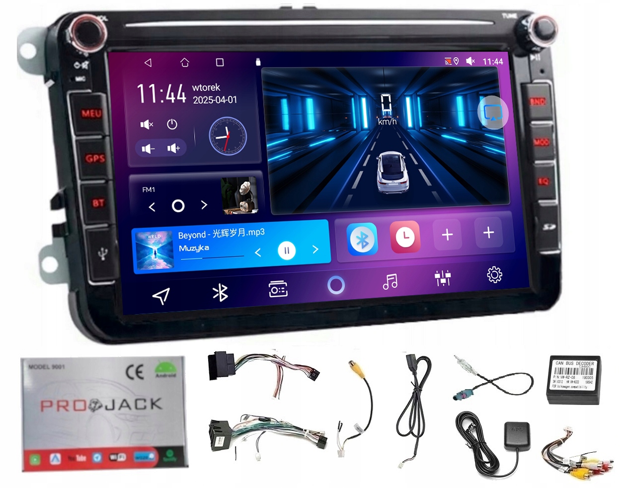 Rádio Navigácia Gps Android Vw Golf VI 2008-2013 Wifi Carplay 64GB