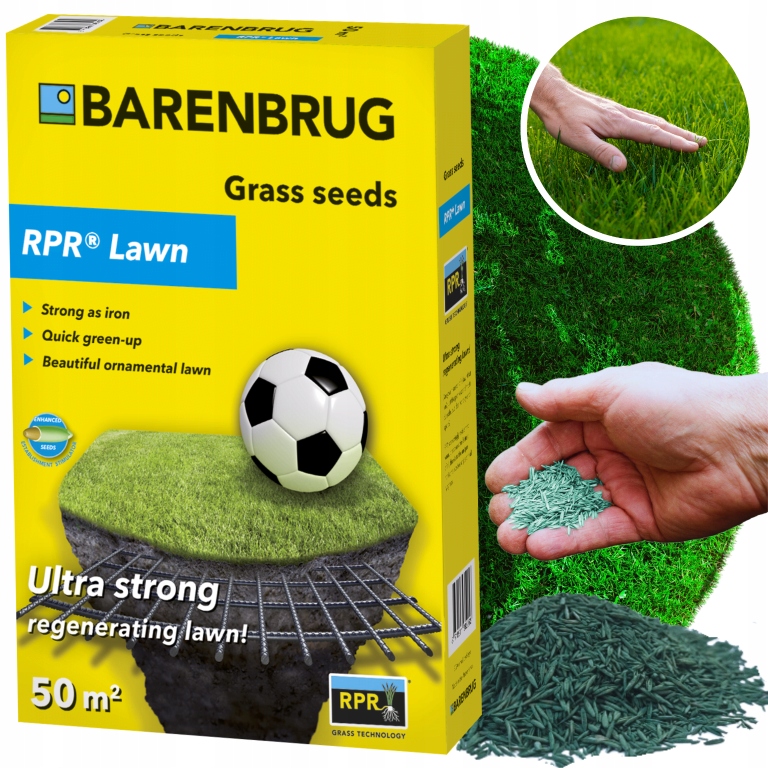 BARENBRUG СПОРТИВНАЯ ТРАВА, УСТОЙЧИВАЯ К ВЫТАПТЫВАНИЮ, ОКРУЖЕННАЯ ГАЗОНОМ RPR 1 КГ