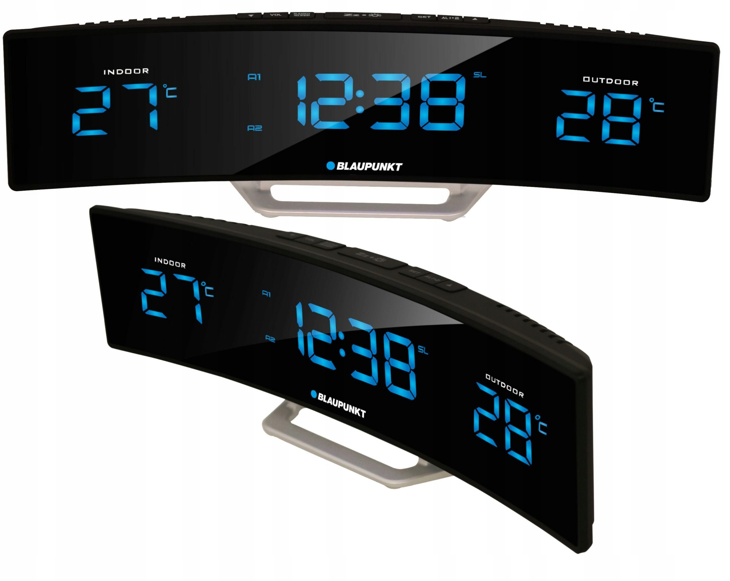 Radio Budzik Blaupunkt Fm Zegar Termometr Zew/wew-Zdjęcie-0