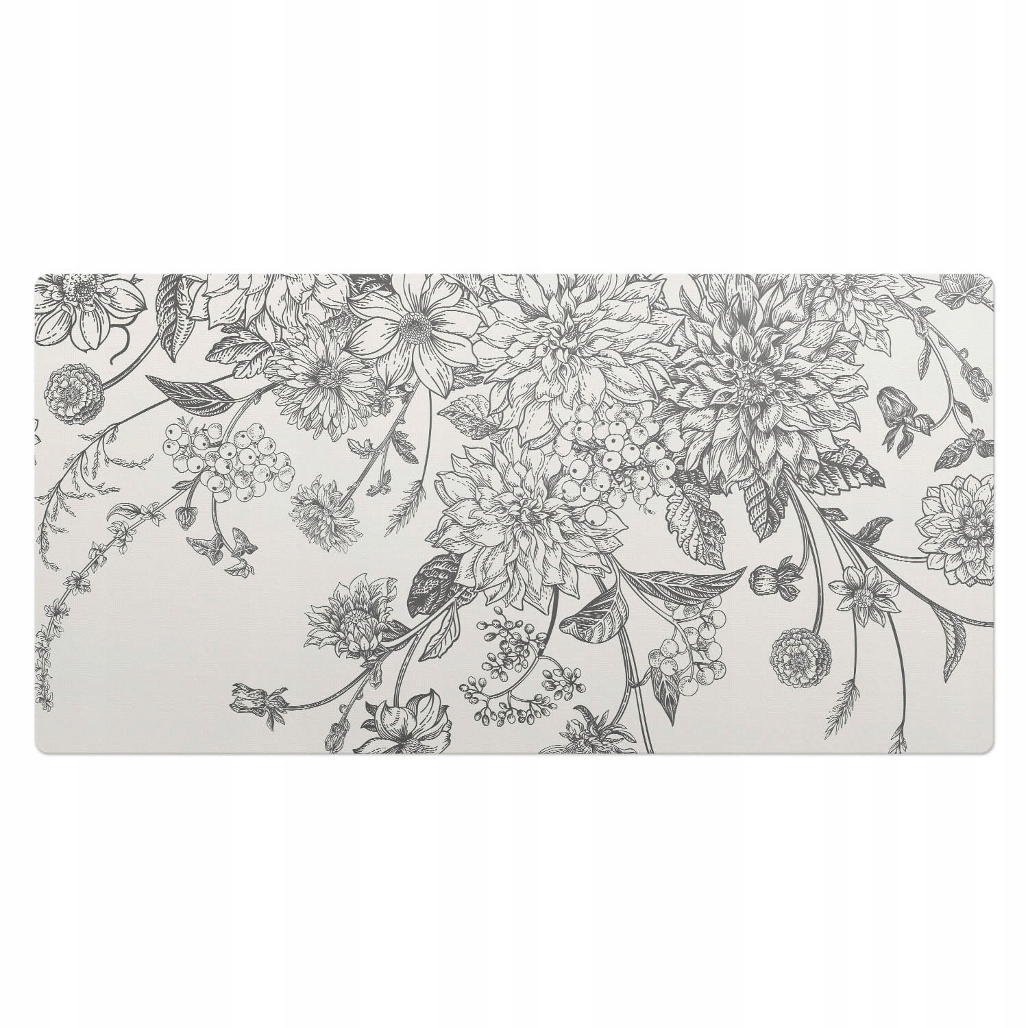 Prostiskluzová podložka pod myš a klávesnici Starý styl květin 100x50 cm