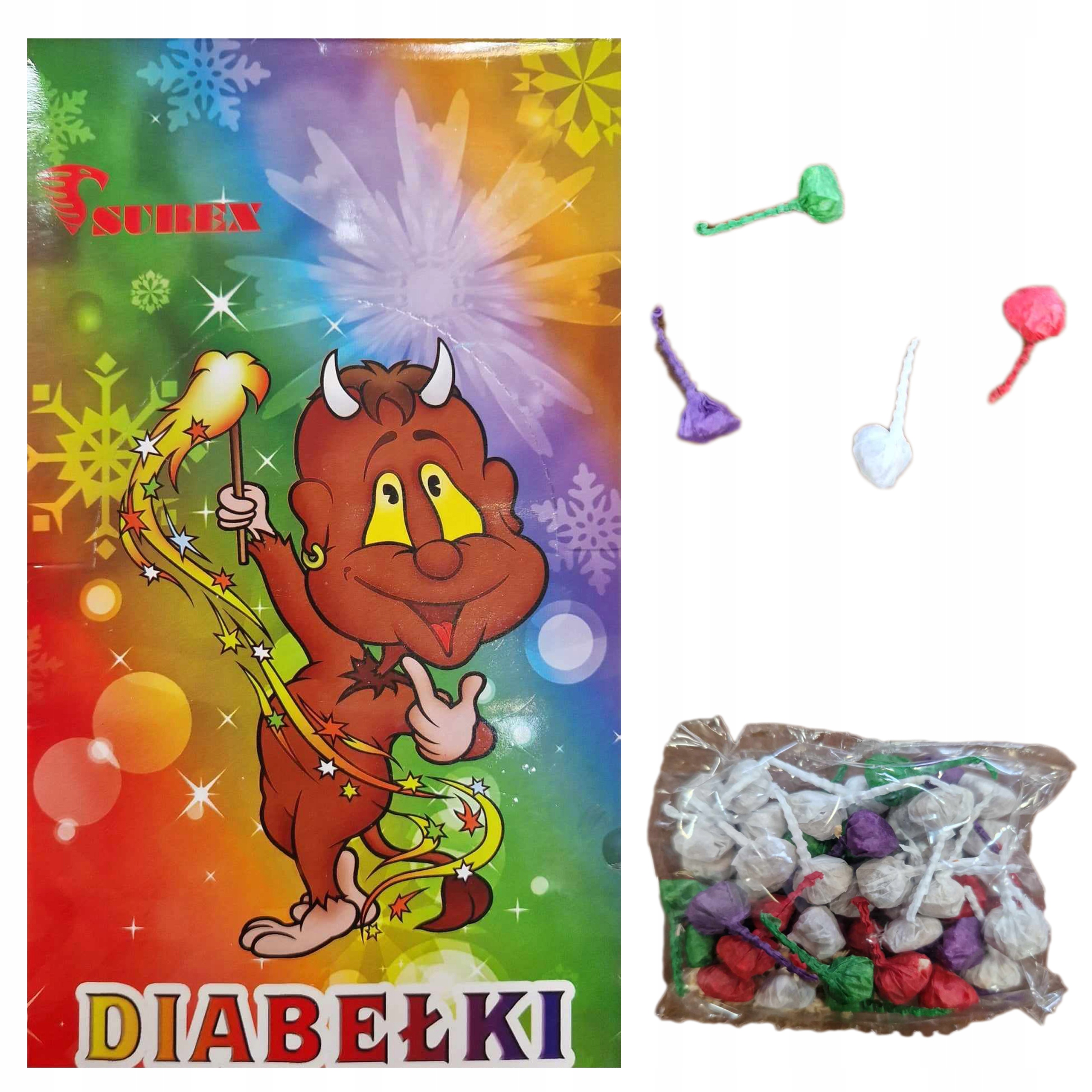 STRZELAJĄCE DIABEŁKI SUPER GŁOŚNE 20 SZT STRASZNE