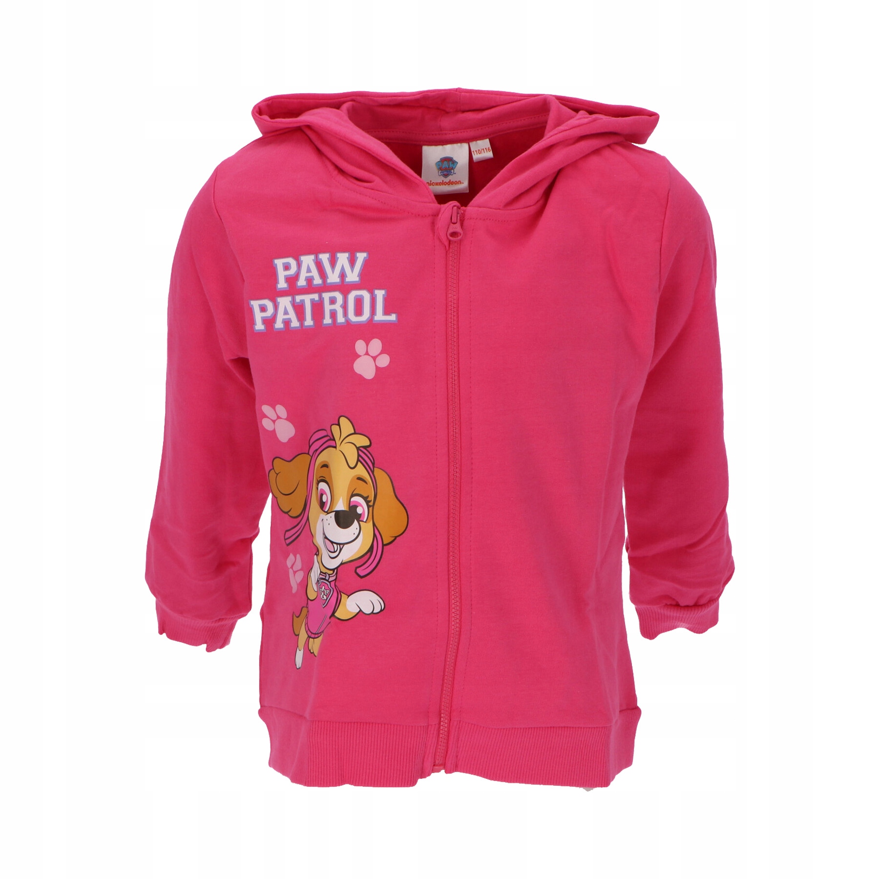 BLUZA NA ZAMEK PSI PATROL DZIEWCZĘCA DZIECIĘCA Z KAPTUREM ORYGINALNA SKYE