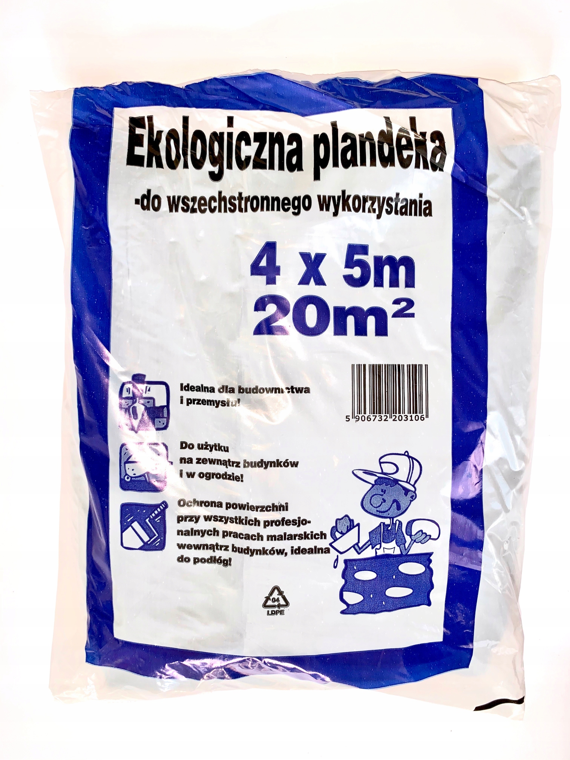 

Folia Malarska 0,03my Niebieska 4x5m 20m2