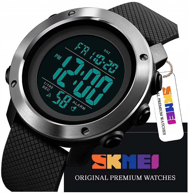 Zegarek Męski Skmei Elektroniczny Czytelny Ekran Led Duże Cyfry