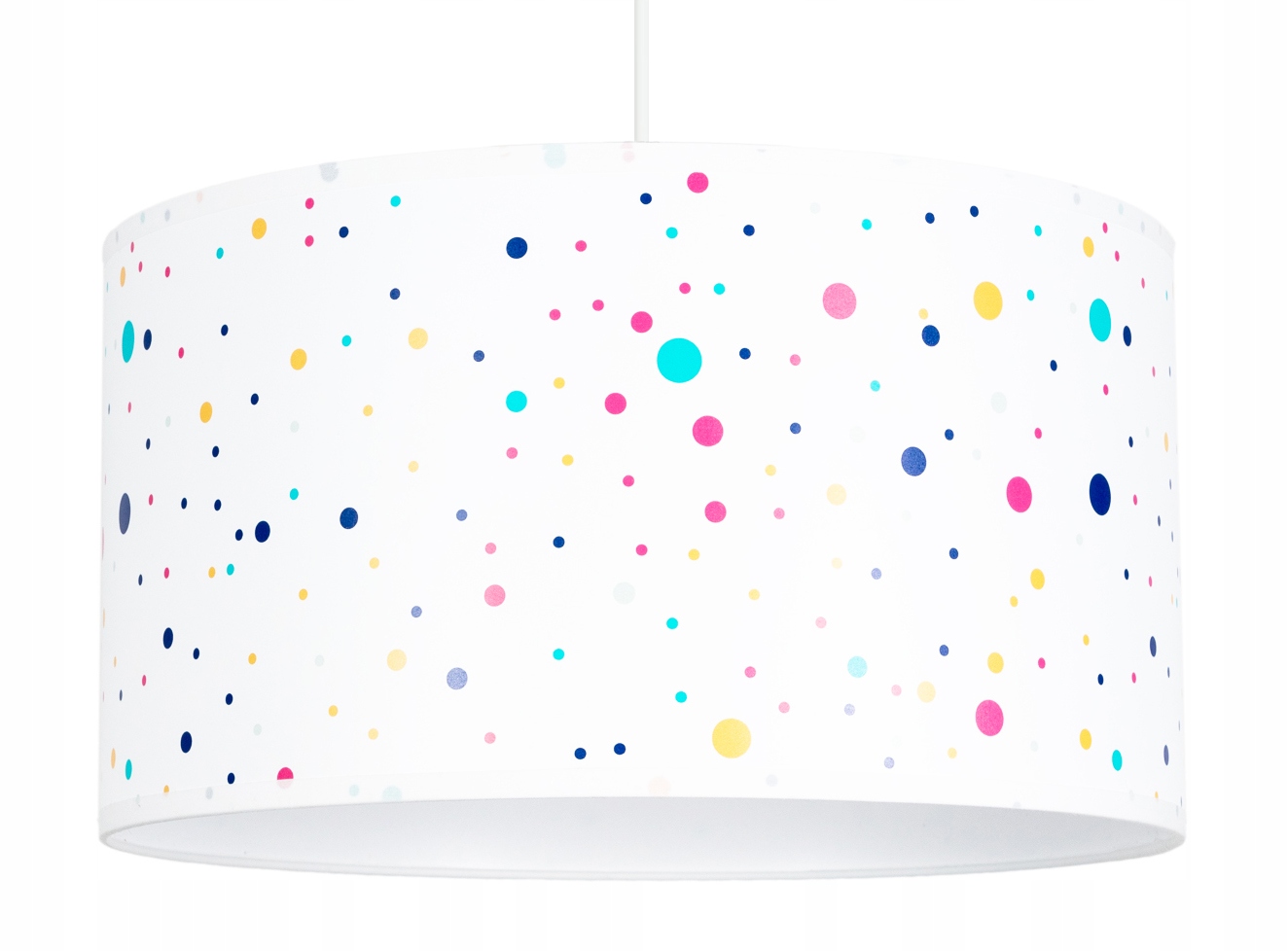 

Lampa do pokoju dziecka kolorowe groszki i denko