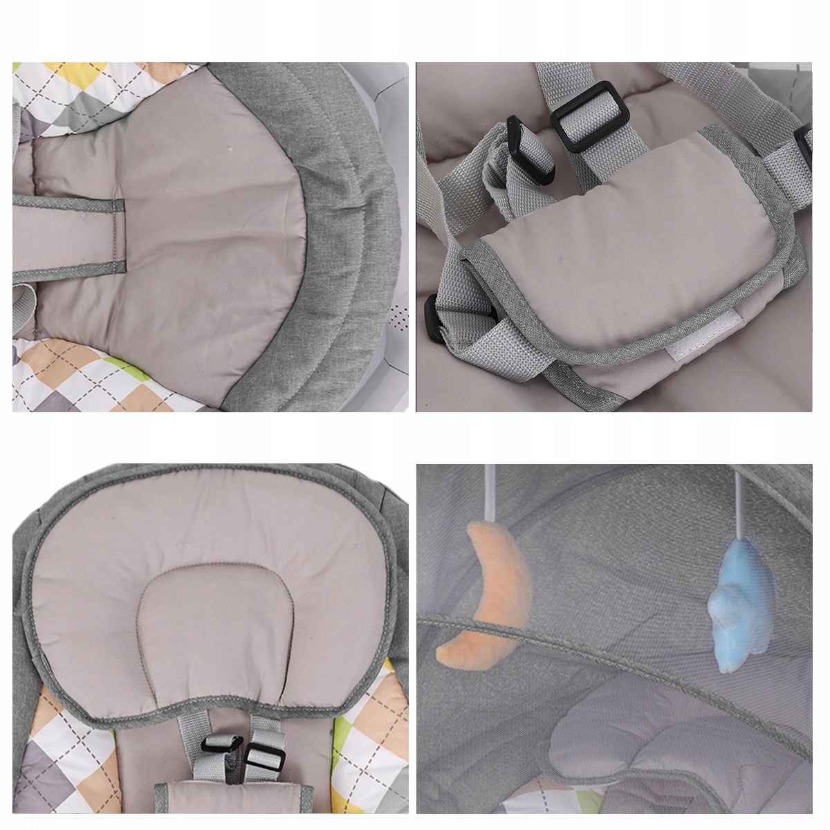 LEZACZEK BUJACZEK ELEKTRYCZNY HUŚTAWKA + PILOT Szerokość produktu 65 cm