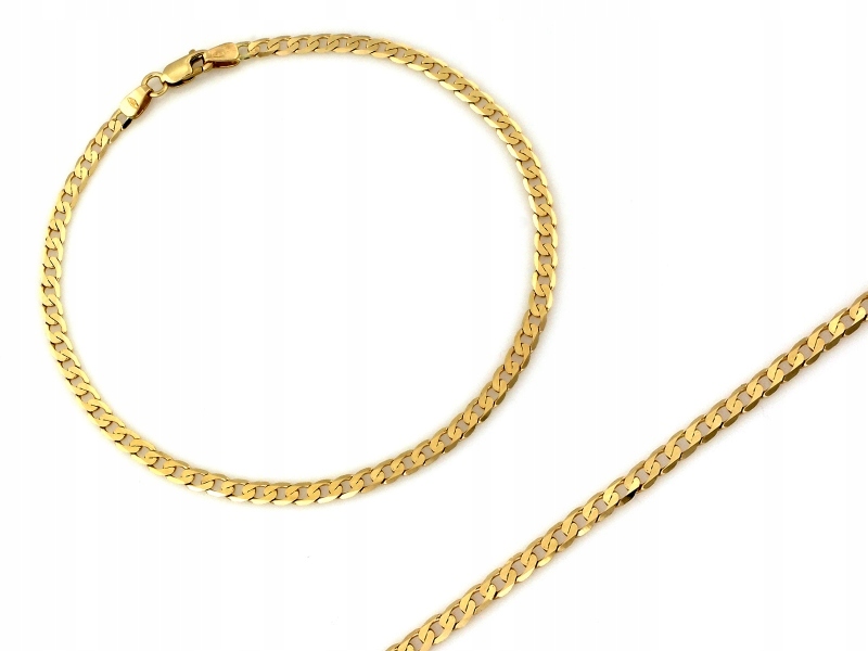 Zlatý náramek 585 Pancerka 2.3 mm pánský pancíř r19 jako dárek 1.84 g