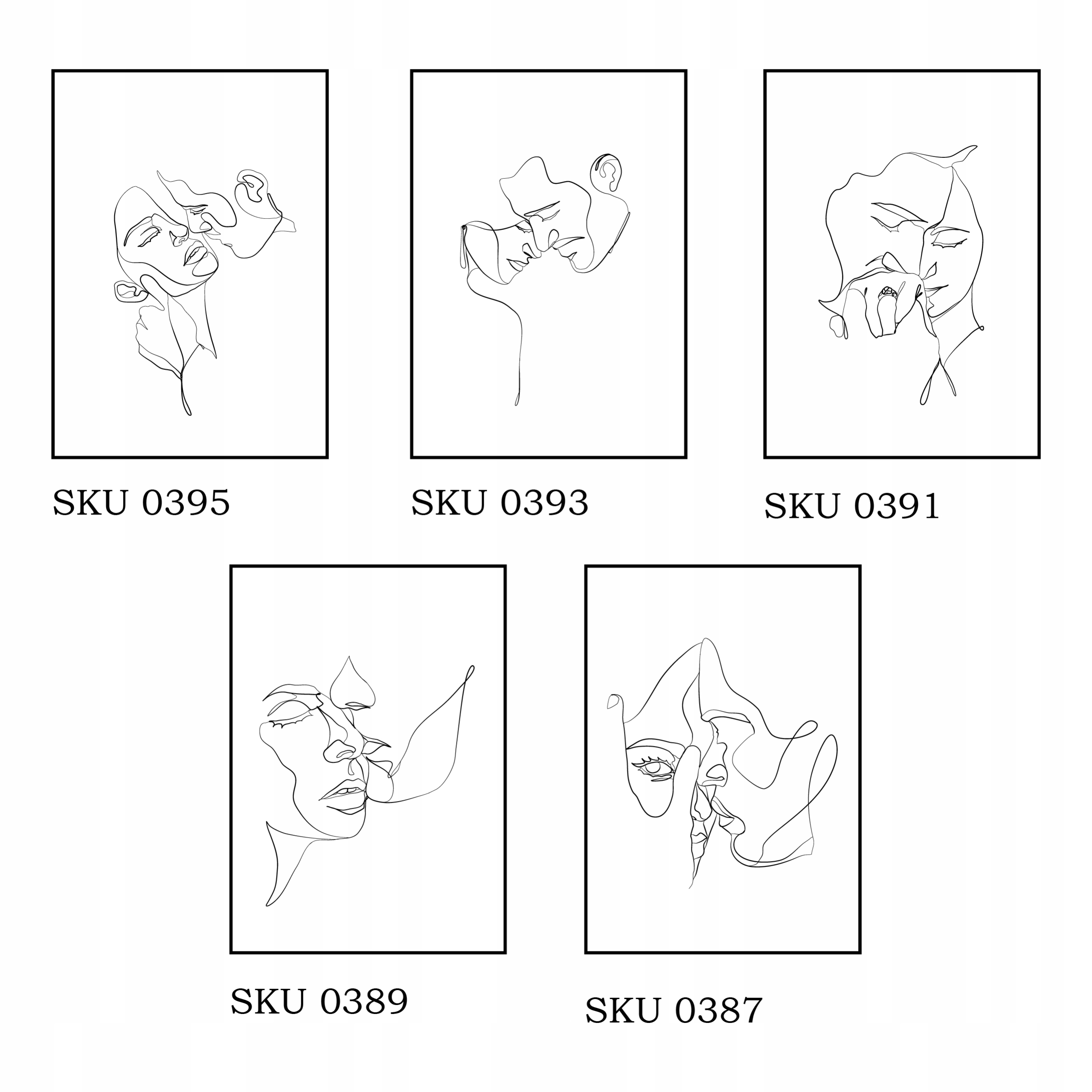 

Plakat Line Art Pary różne do wyboru 50x70cm