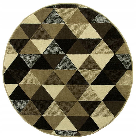 

Dywan Luna koło 70 cm Okrągły Dywanik trójkąty