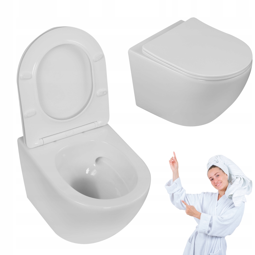 Wc mísa závěsná Desna Wirowa CycleOn s prkénkem s pomalým sklápěním