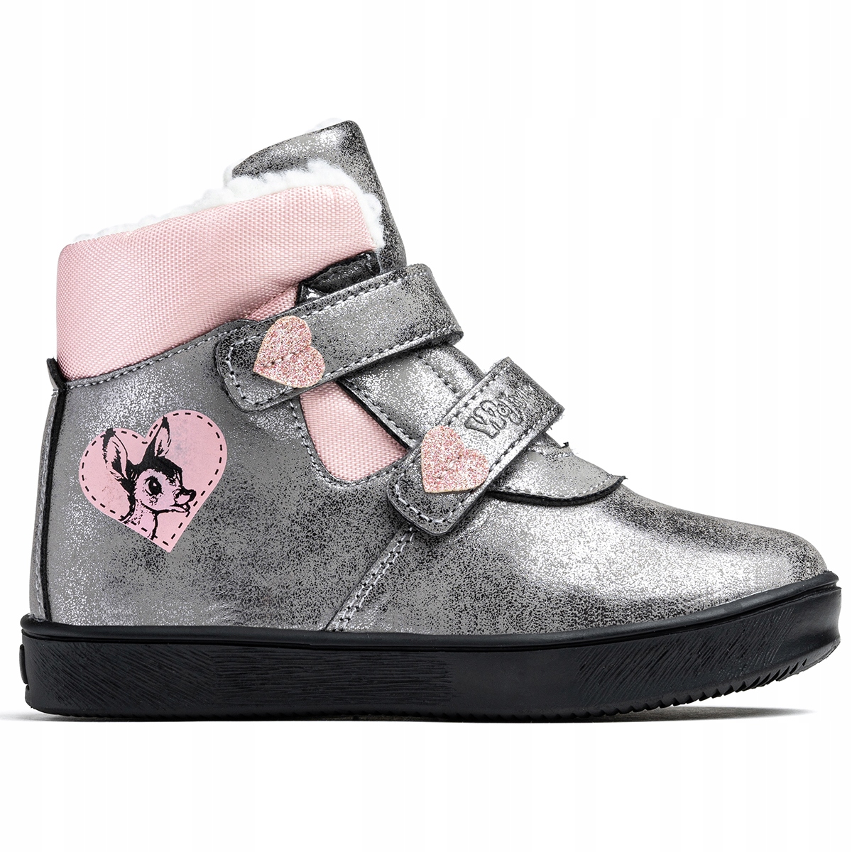 Trzewiki dziewczęce OCIEPLANE kożuszek piękne botki na RZEPY Wojtyłko