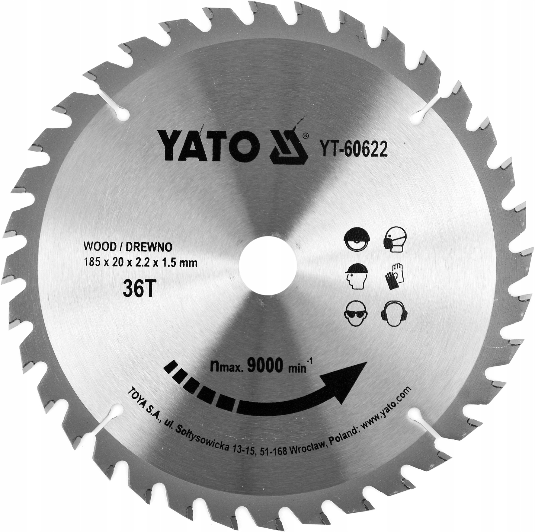 

Yato Tarcza Widiowa Do Drewna 185 x 20 mm 36T