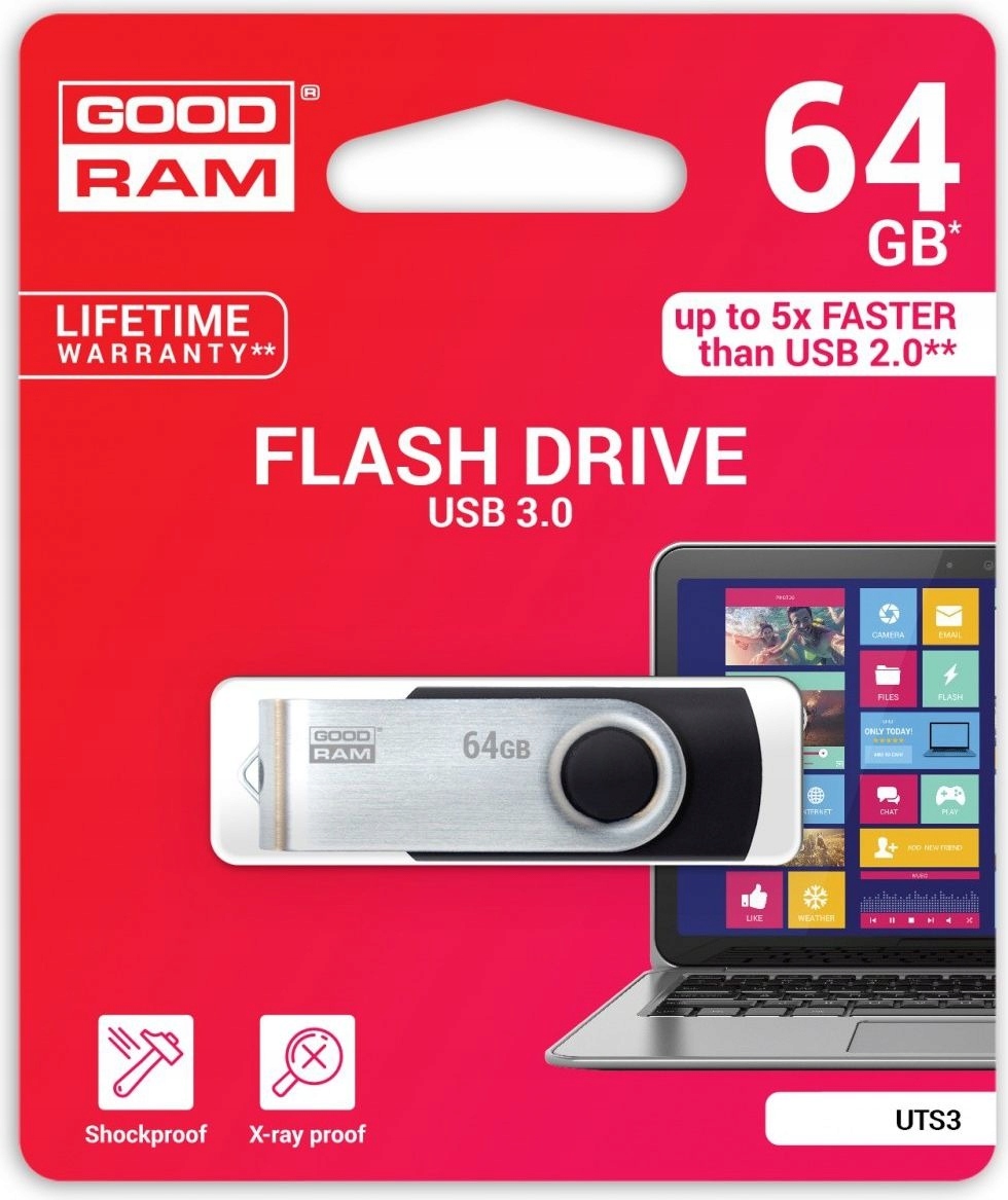 Pamięć GOODRAM Flashdrive UTS3 64GB USB 3.0 Marka GOODRAM
