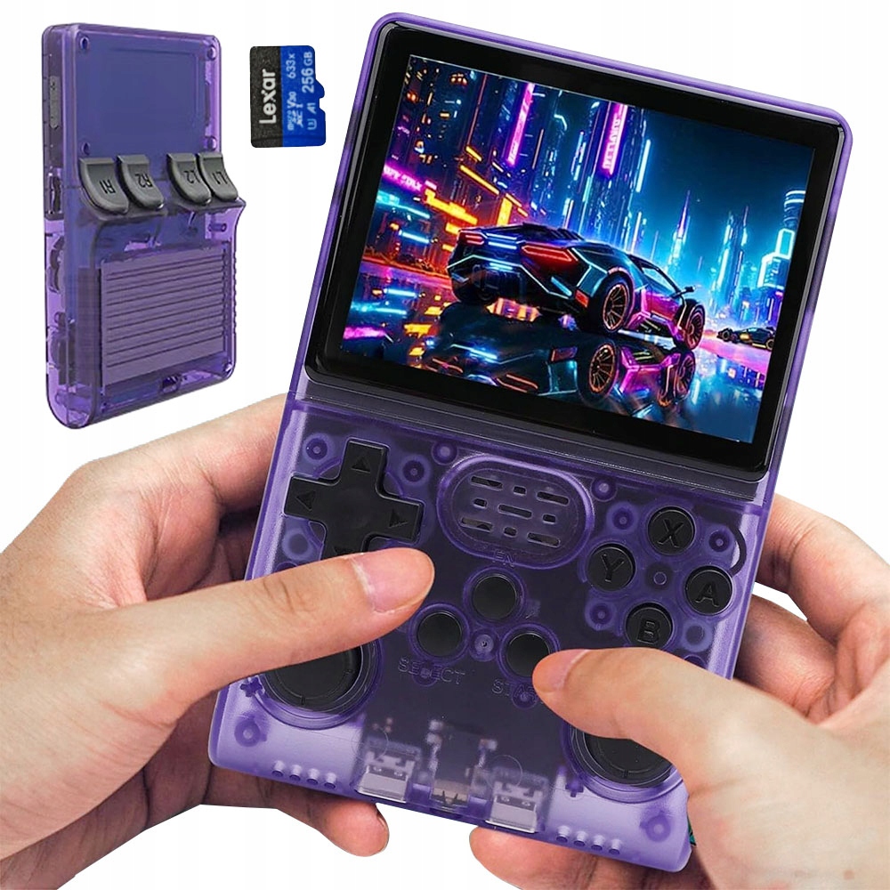 Konsola Do Gier Retro Tf 256 Gb 3,5'' Fioletowy R40s Ekran Ips 640*480P