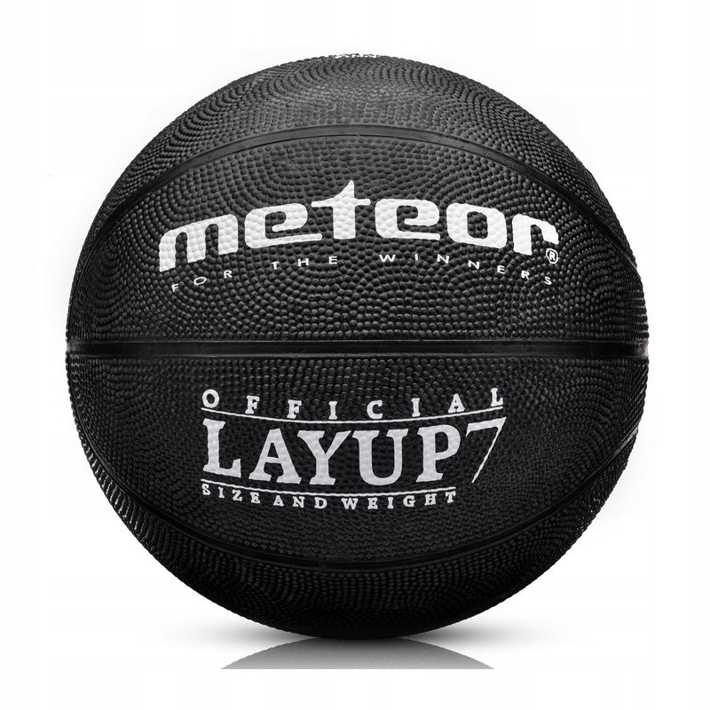 Piłka do koszykówki Meteor Layup Czarna 7