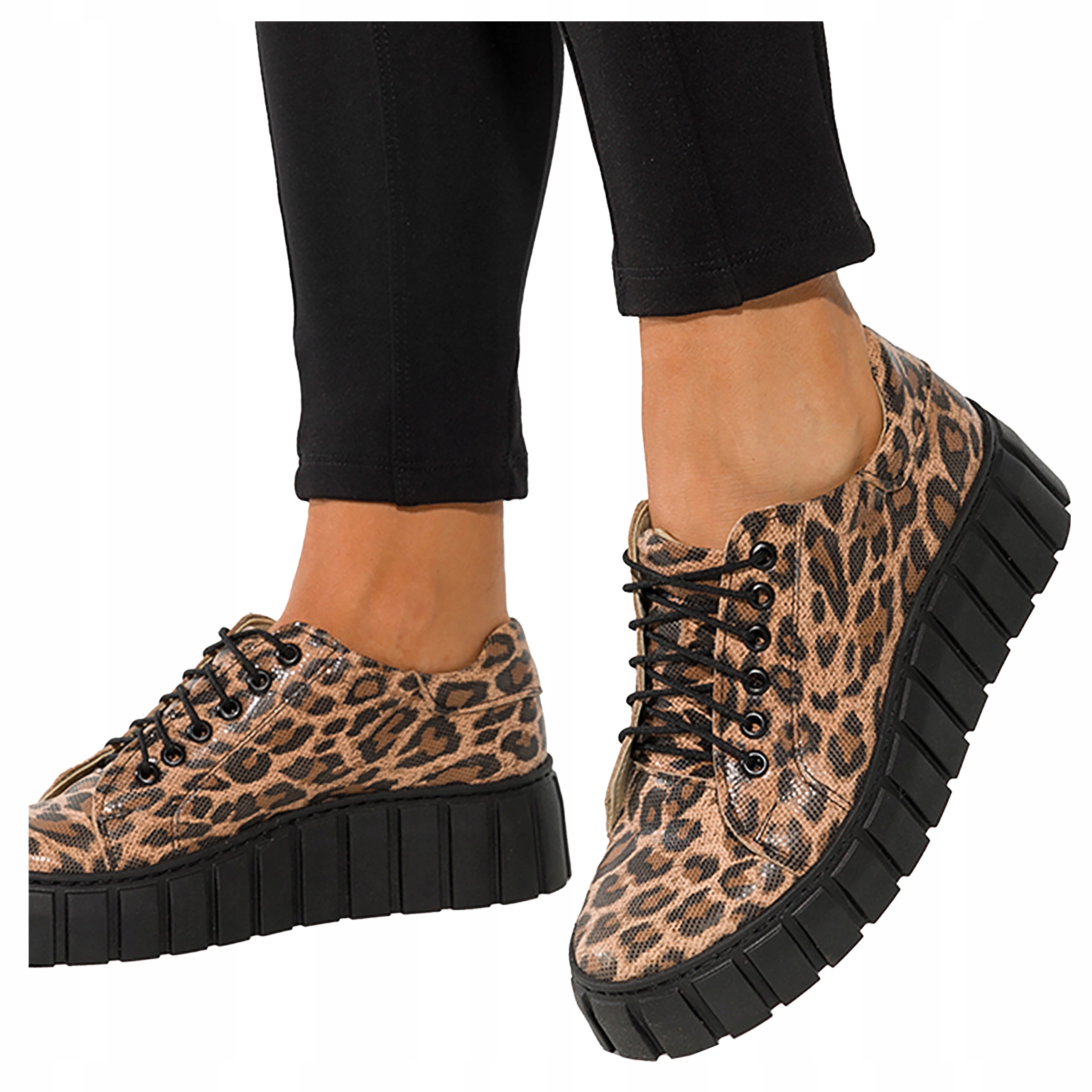 Creepersy Béžové Kožené Tenisky Dámské Šněrovací Pohodlné Módní velikost 38