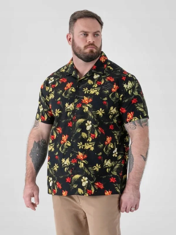 Pánská košile Havajská GORDON-D555 Velká velikost Velikost 7XL