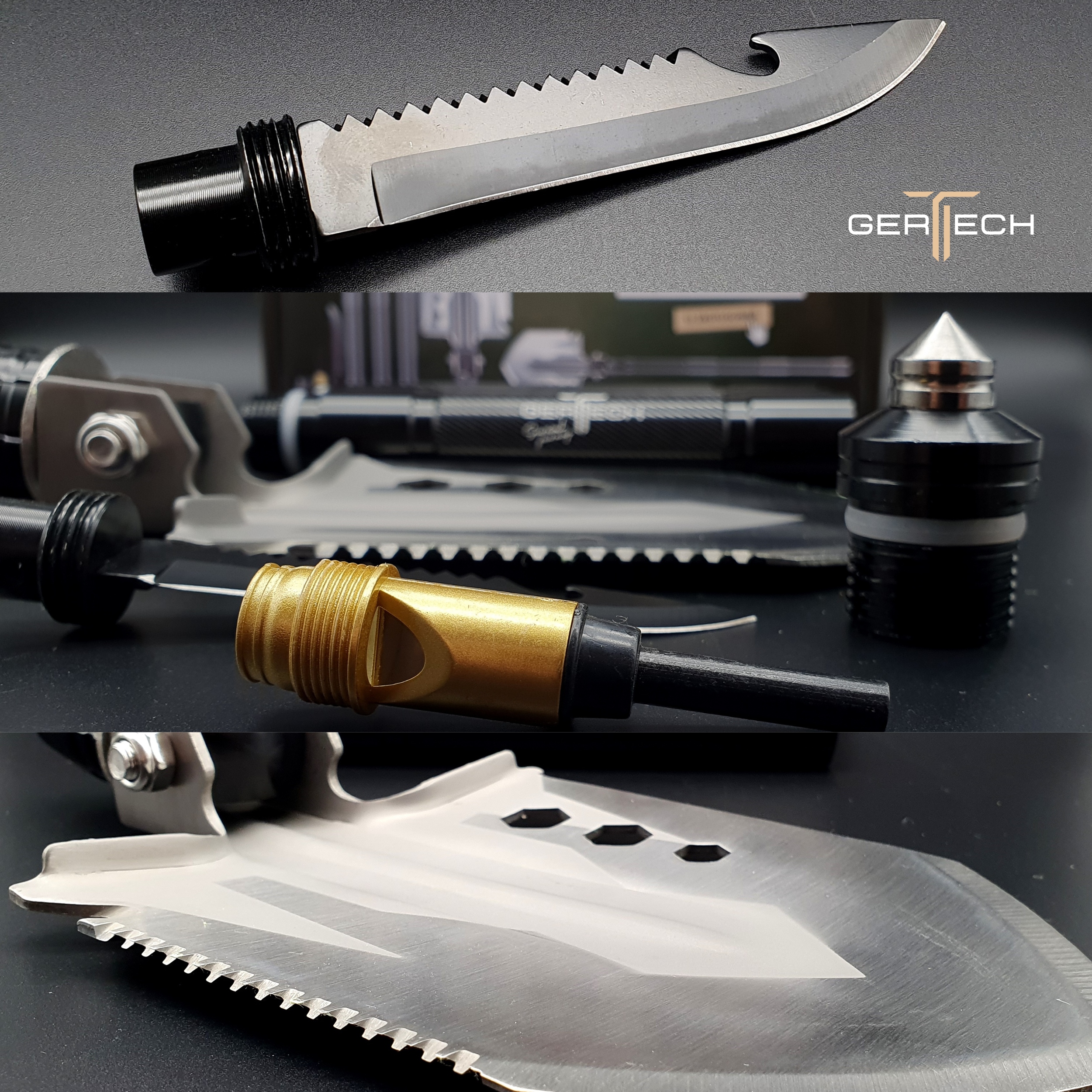 SAPERKA SKŁADANA WOJSKOWA Łopata Taktyczna 16w1 Wielofunkcyjna + GRATIS Szerokość łopaty 13 cm