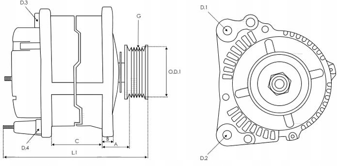 Alternator CA1446 IR do AUDI WV SKODA 1.9 TDI EAN (GTIN) 5905249300735