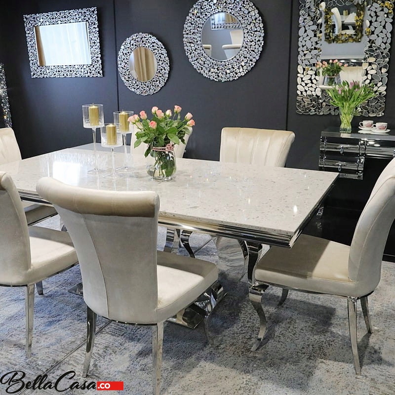 Okrągły zegar glamour srebrny 50x50cm C-0552 Kształt okrągły