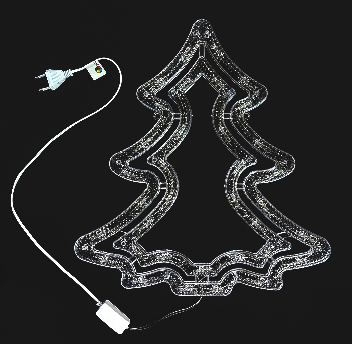 OZDOBA ŚWIĄTECZNA W OKNO CHOINKA BIAŁA NIEBIESKA ! Rodzaj inny