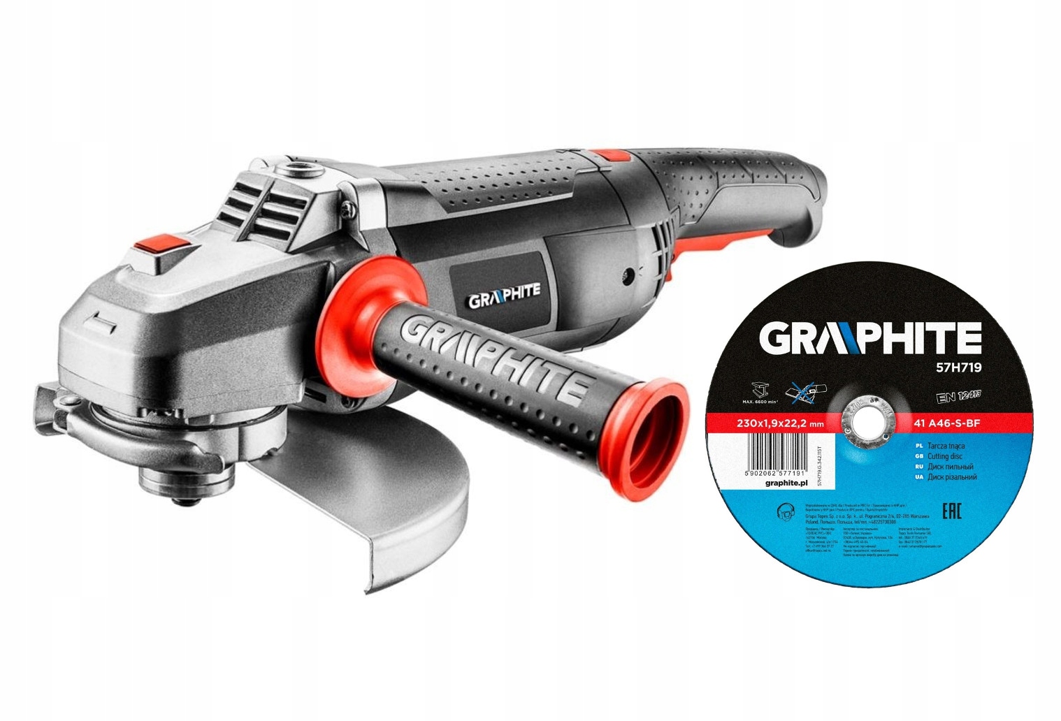 

Graphite Szlifierka Kątowa 2350W 230mm Tarcza