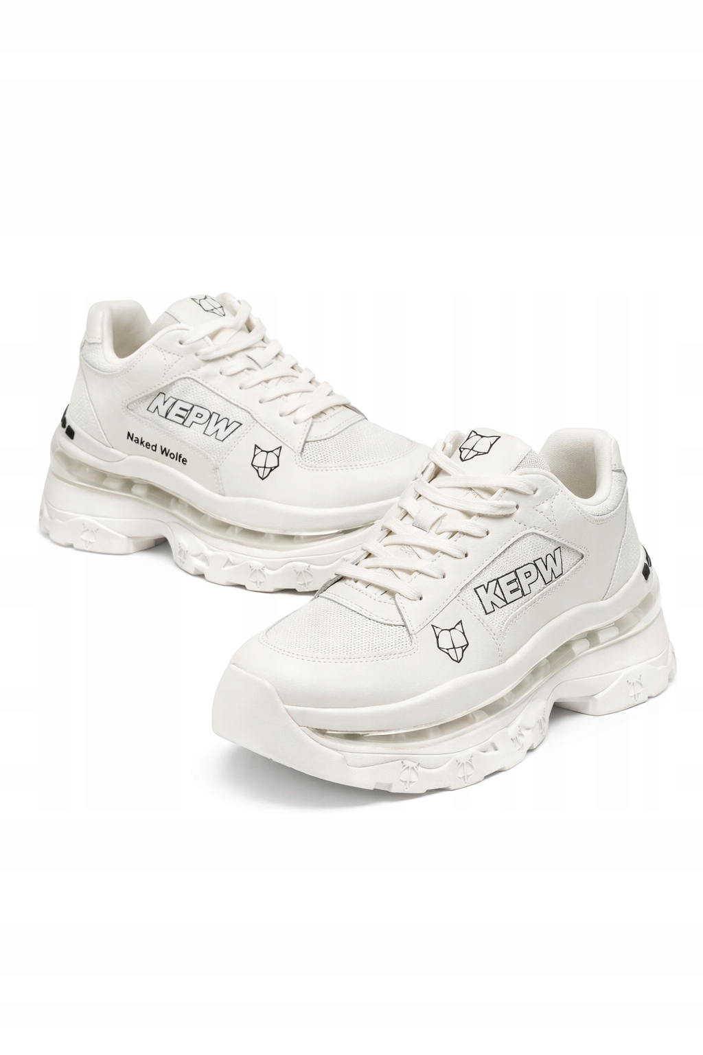 Naked Wolfe Bílé Sportovní Tenisky S Průhlednou Podrážkou 36,5 I4C