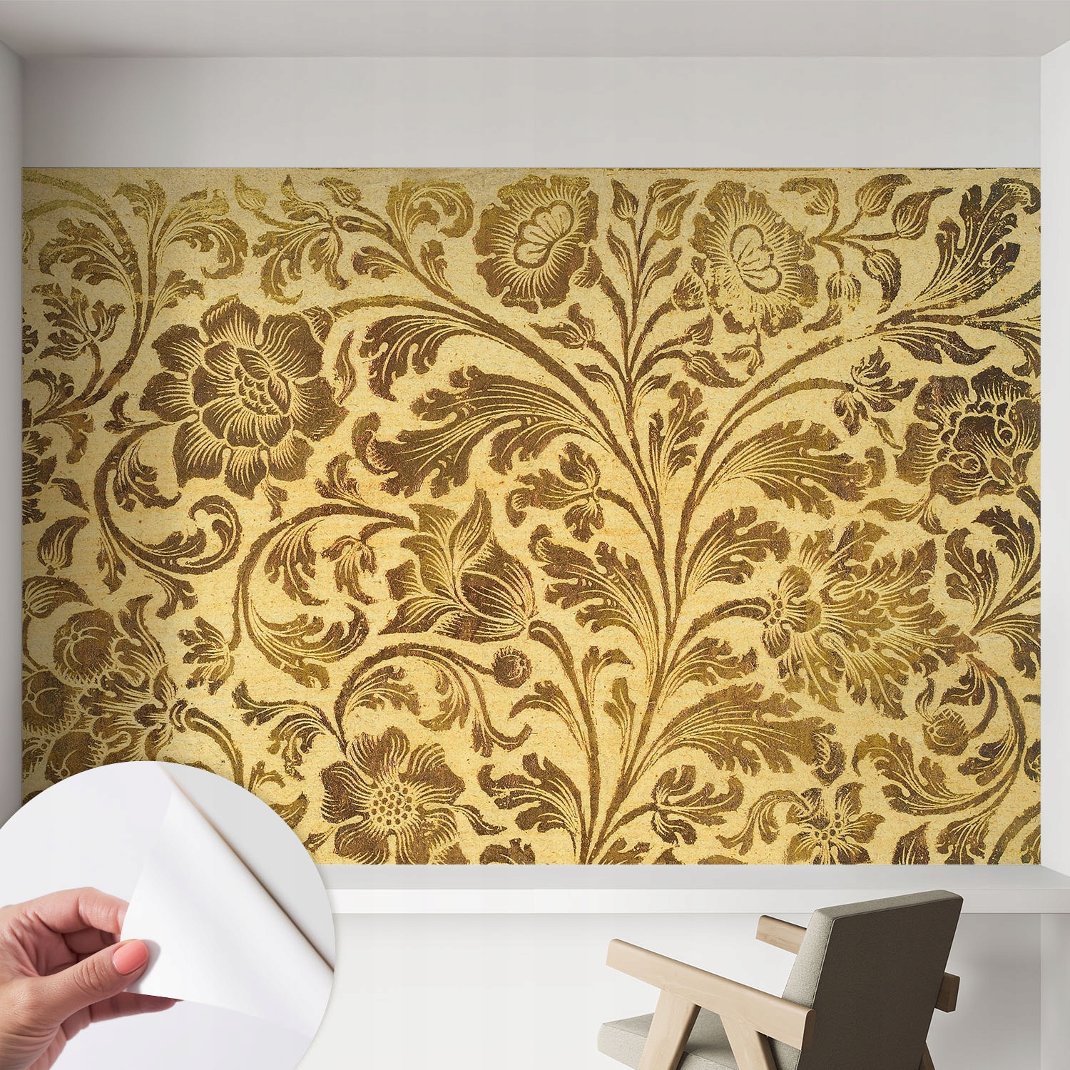 Designová fototapeta na zeď Samolepicí Květinový vzor 152 x 104 cm