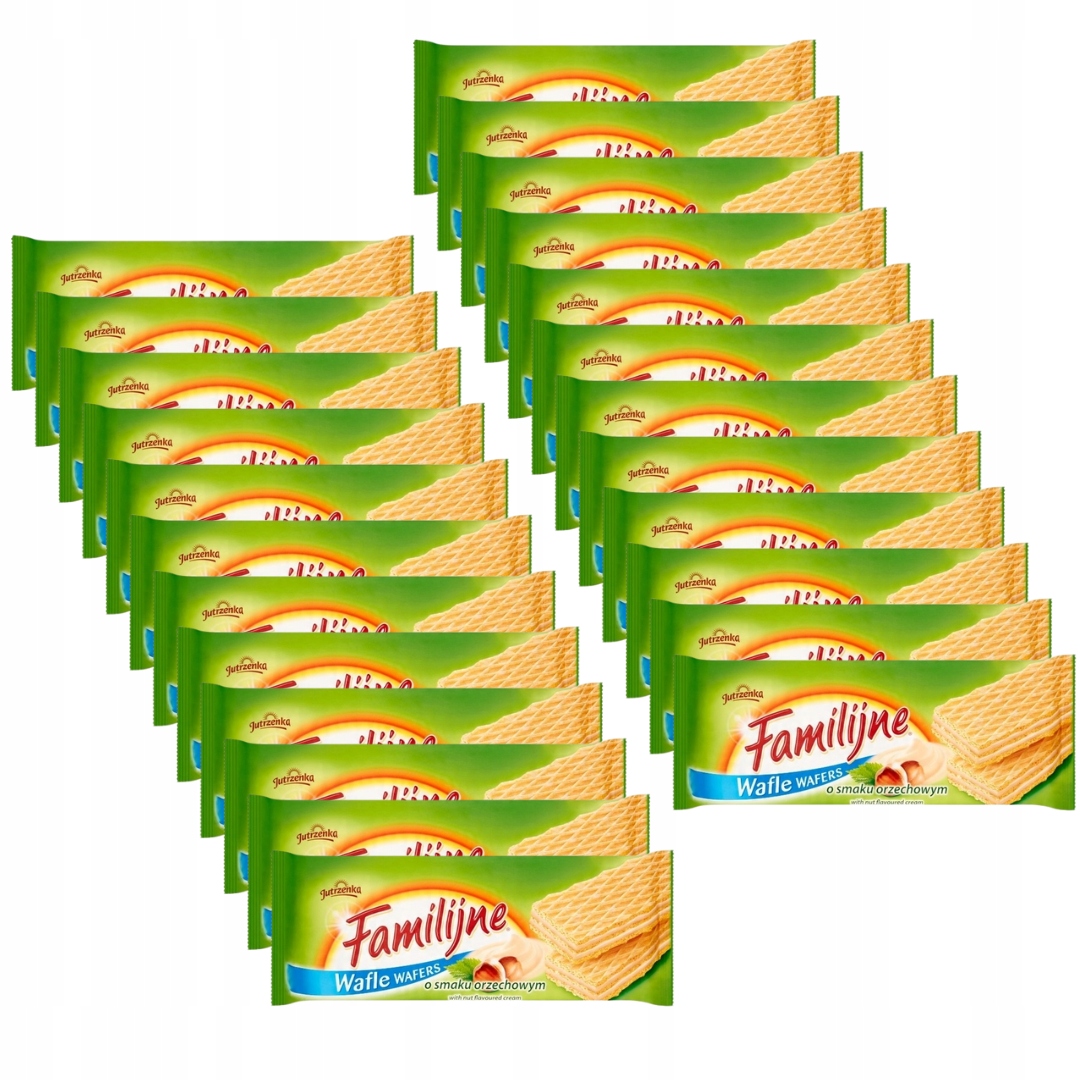 Levně Rodinné oplatky s oříškovou příchutí 180 g x 24 kusů