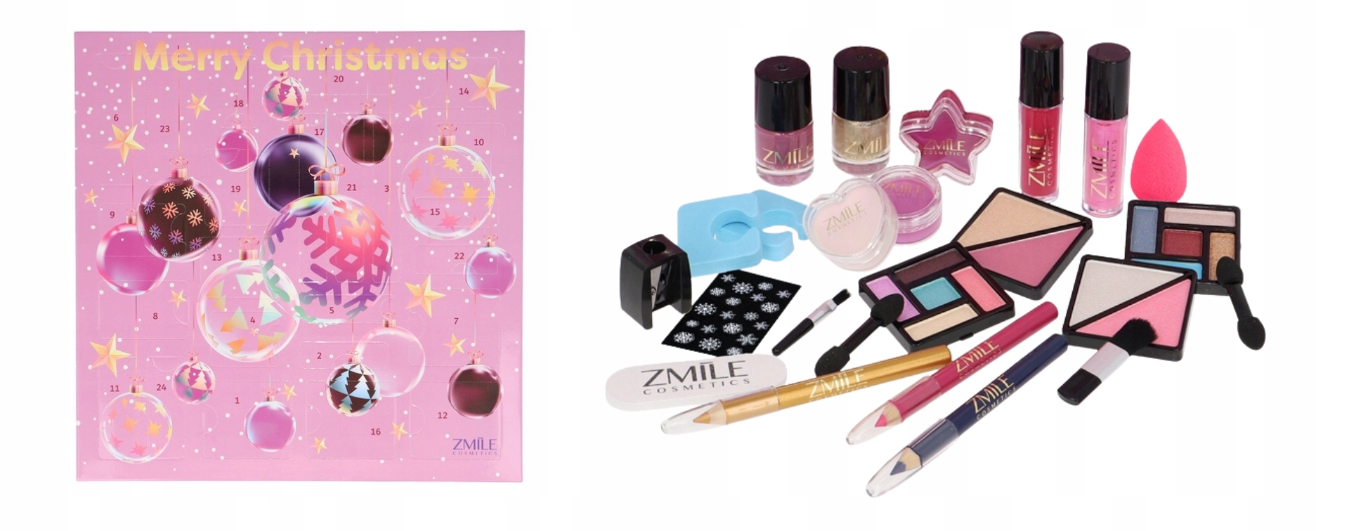 Адвент-календарь Zmile Cosmetics снеговик, 24 окошка: косметика для макияжа и ногтей — фото 7