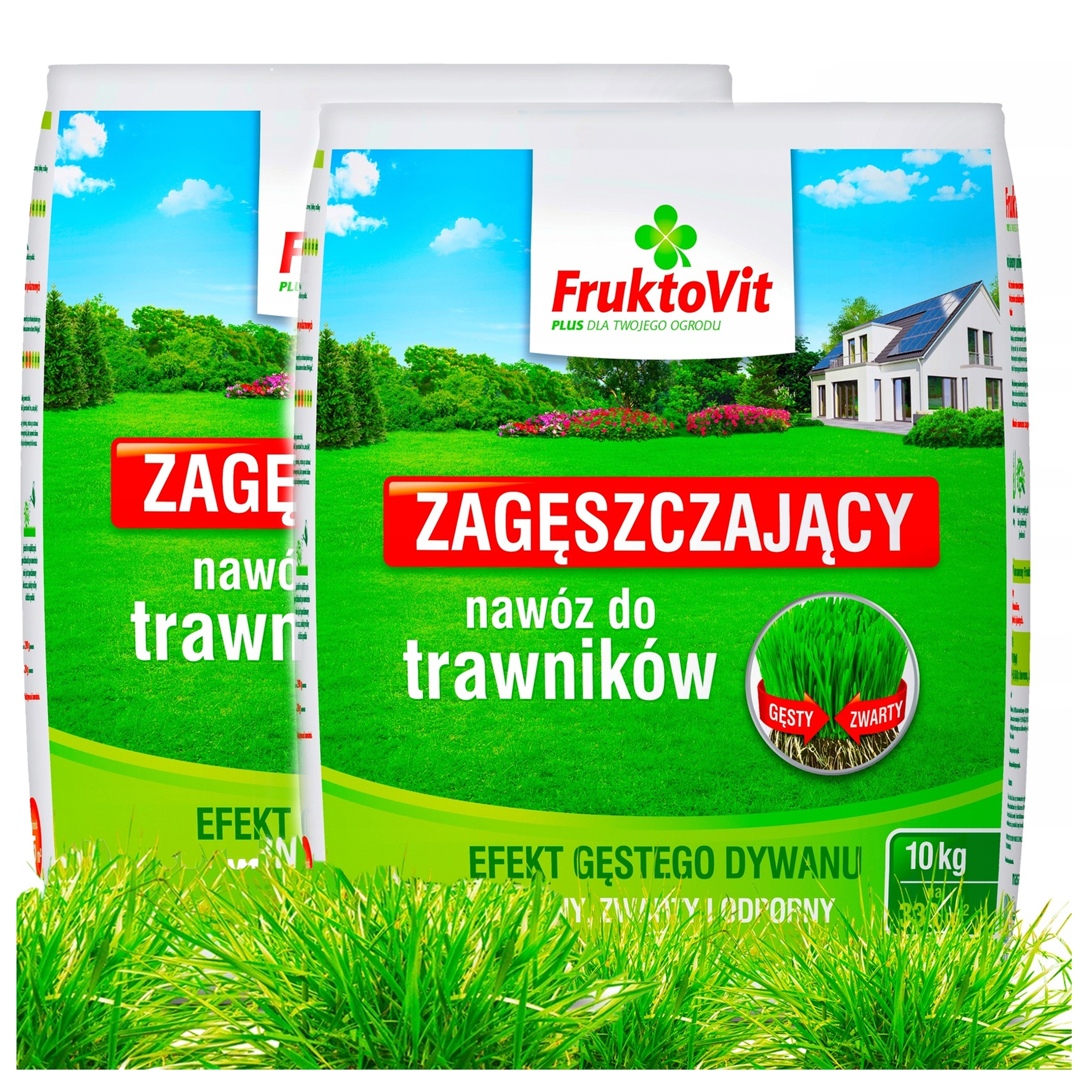 Nawóz Do Trawników Trawy Zagęszczający Wiosenny Szybki Efekt Fruktovit 20KG