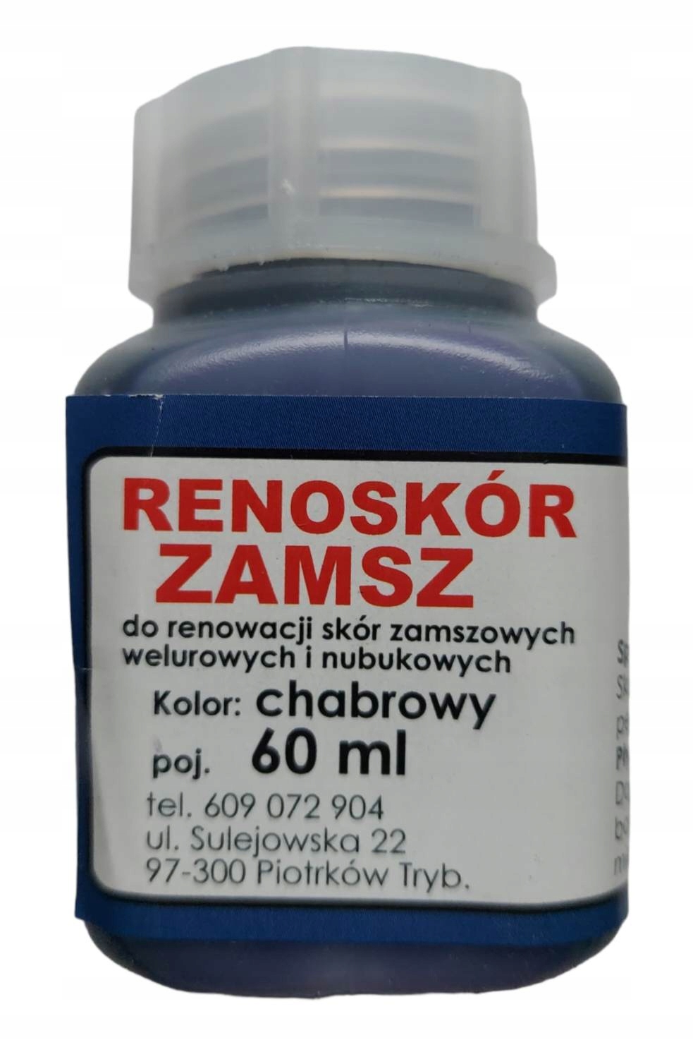 

Farba zamszu weluru nubuku Renoskór Chabrowy 60ml