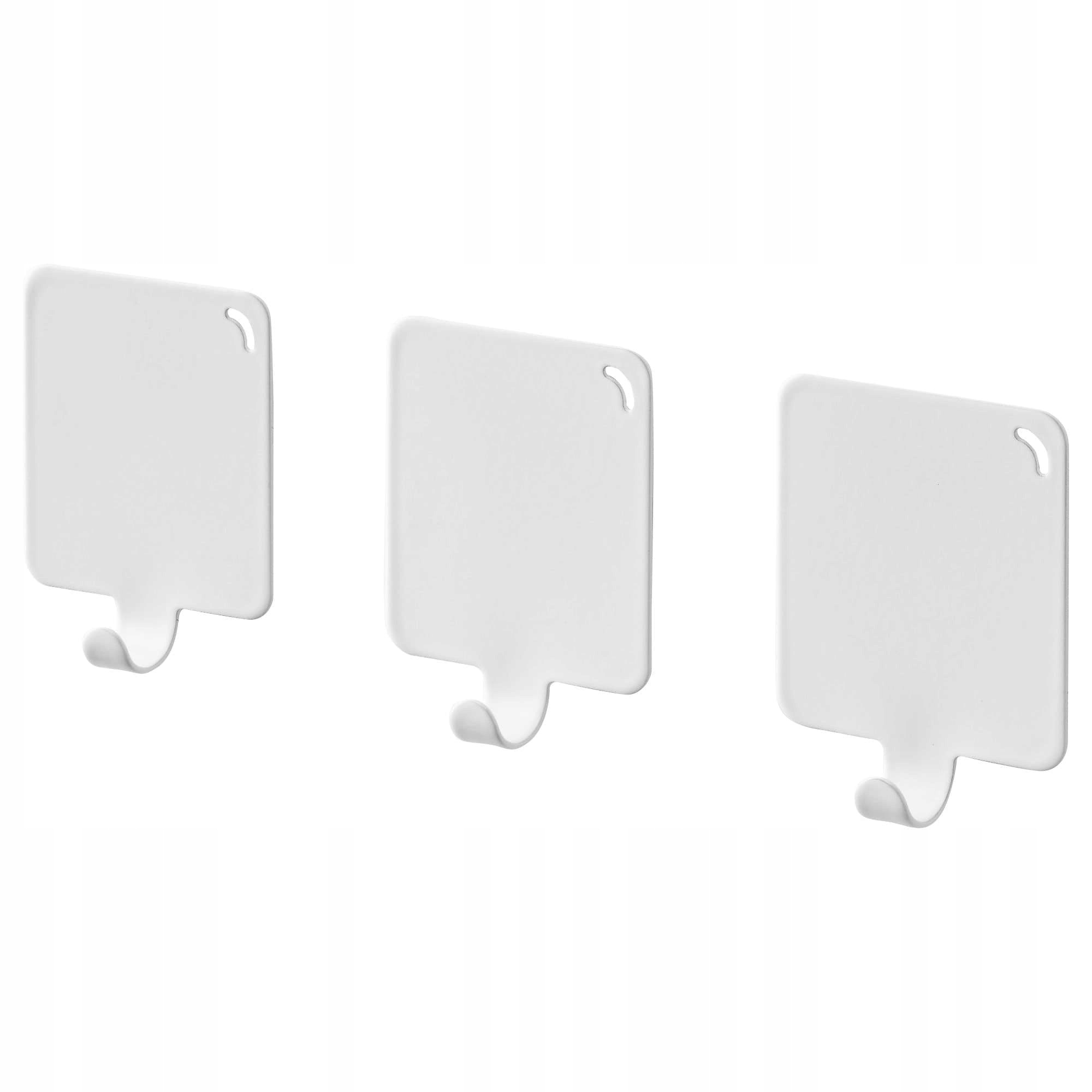 

Ikea Plutt Hak samoprzylepny biały 3 szt Wieszak