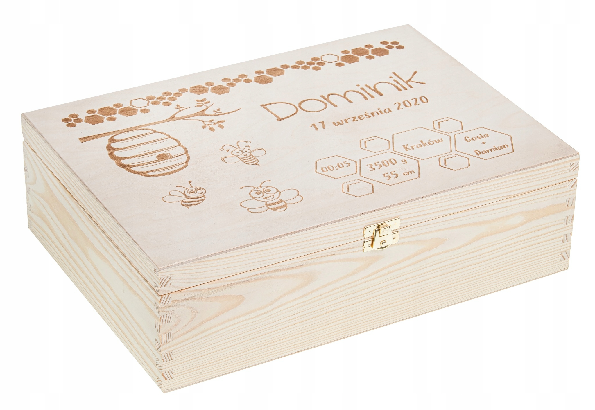 

Skrzynka Pudełko Wspomnień Metryczka dla dziecka