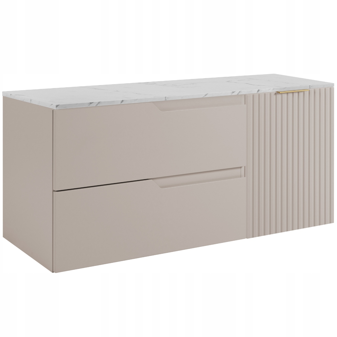 Koupelnová skříňka Pod Umyvadlo 100 kašmírová přední strana Mdf ryfle Blat Marble