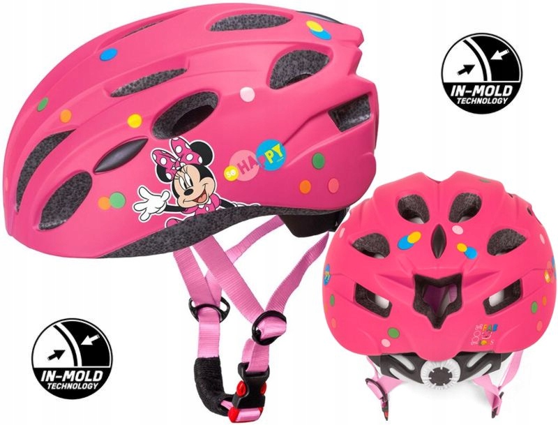 Kask 52-56 cm dziecięcy sportowy In-mold Miss Minnie Pink Disney