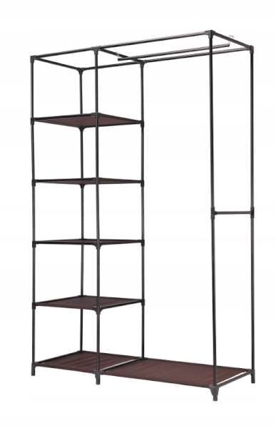 SZAFA NA UBRANIA GARDEROBA SKŁADANA MATERIAŁOWA WIESZAK PÓŁKI ORGANIZER Rodzaj drzwi materiałowe