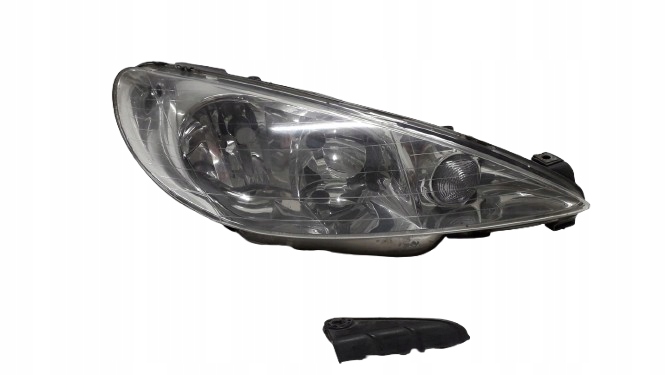 PEUGEOT 206 LIFT LAMPA PRAWA PRZEDNIA 9628666780 - GŁADKIE SZKŁO - ŁADNA
