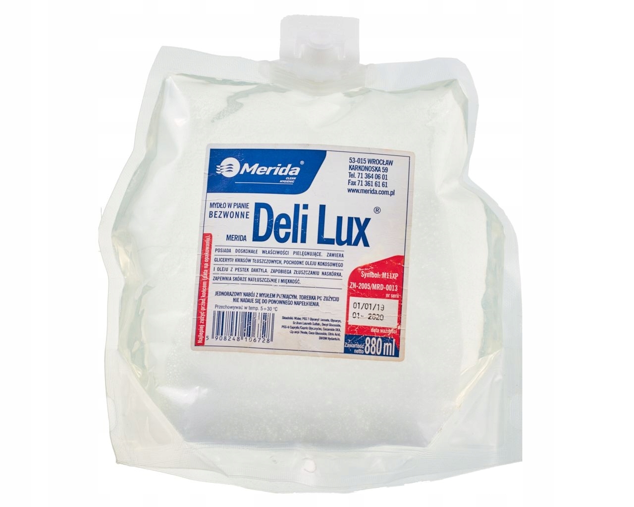 

Mydło W Pianie Piance Merida Deli Bezwonne 880 ML