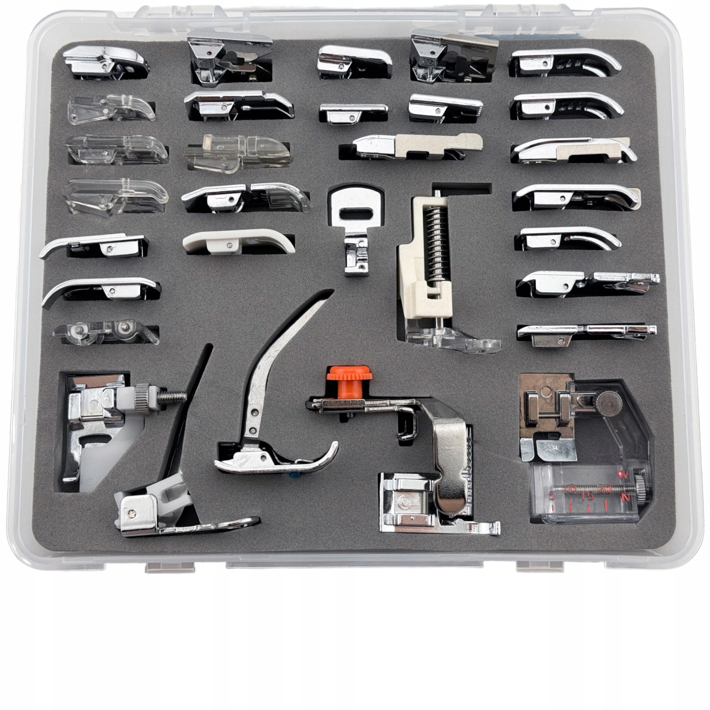 Zestaw 32 stopek Singer Łucznik Brother Janome do maszyna do szycia stopki