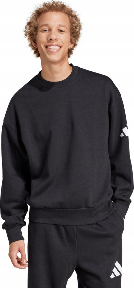 Pánská Mikina Adidas Essentials Loose Fit 3 Bar Logo Černá JF3542 vel. 2XL