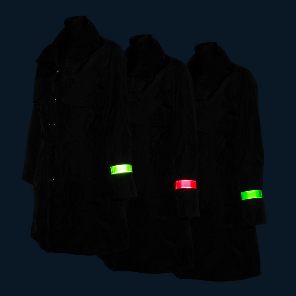 OPASKA ODBLASKOWA SAMOZACISKOWA NA RAMIĘ RĘKĘ CZERWONA FLOCK PREMIUM Marka Refloactive