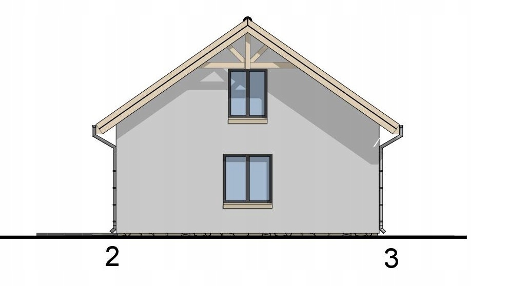 PROJEKT BUDYNKU GOSPODARCZEGO Z PIWNICZKĄ GO8 Materiał wykonania inny