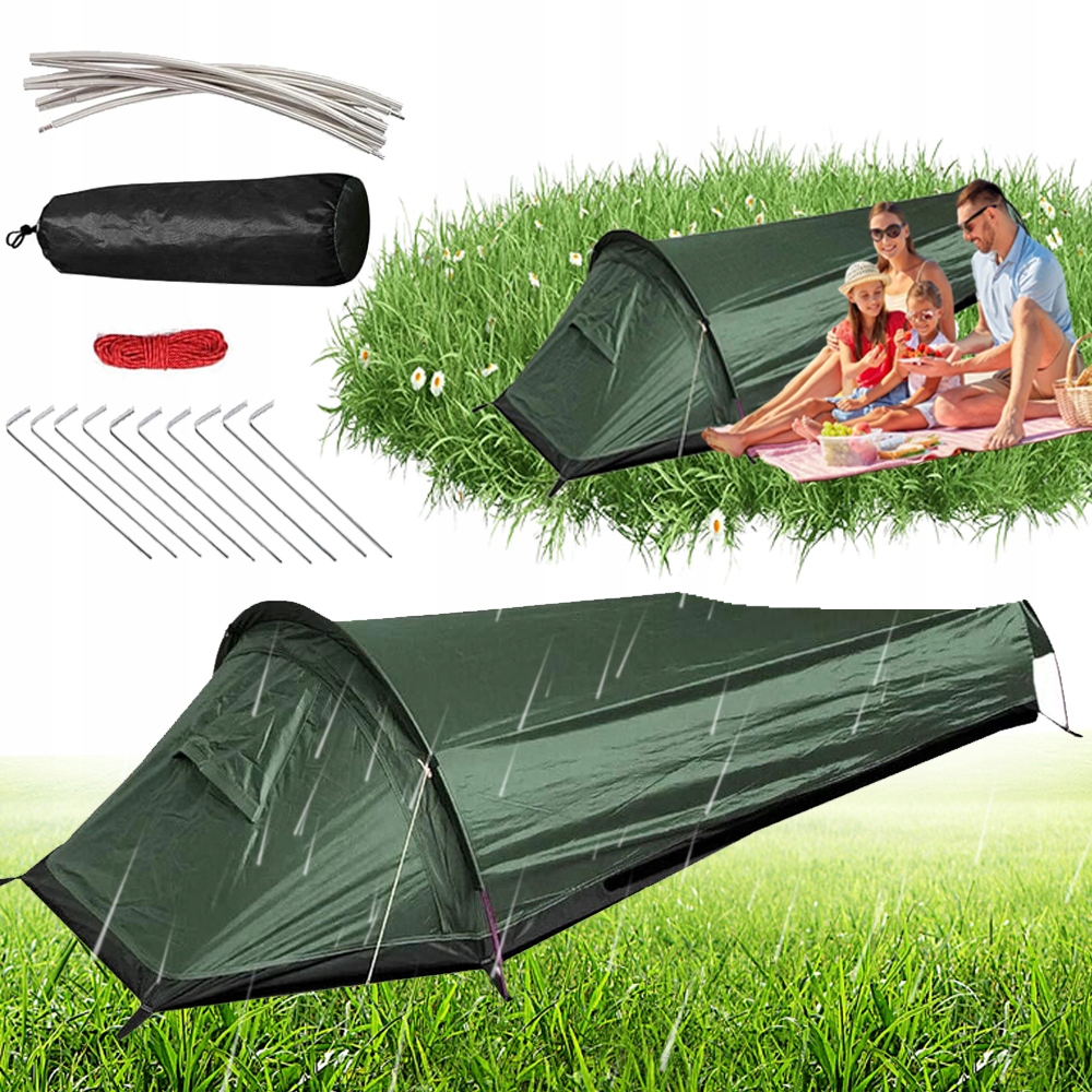 Namiot Kempingowy 1 Osobowy Ultralight Lekki Turystyka Odstraszacz Owadów