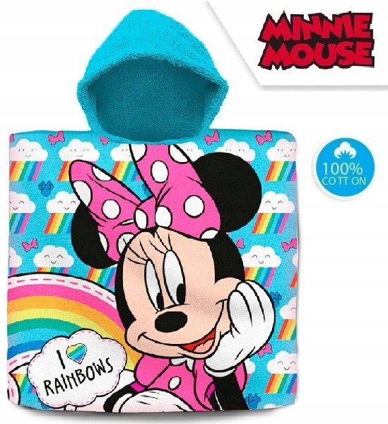 

Ręcznik Kaptur Ponczo Myszka Minnie Mouse 60X120