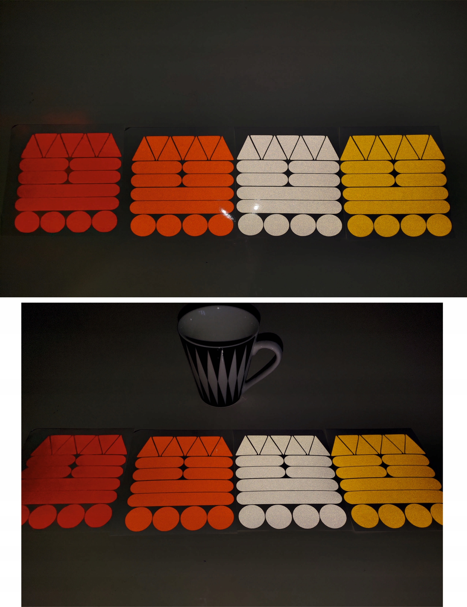 NAKLEJKI ODBLASKOWE CZARNE 17 SZT. ODBLASKI ROWER Długość 10 mm