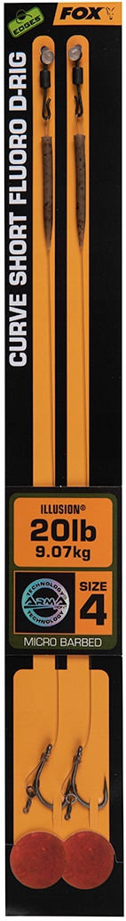 

Przypon Fox Curve Short Fluoro D-rig #2 30lb