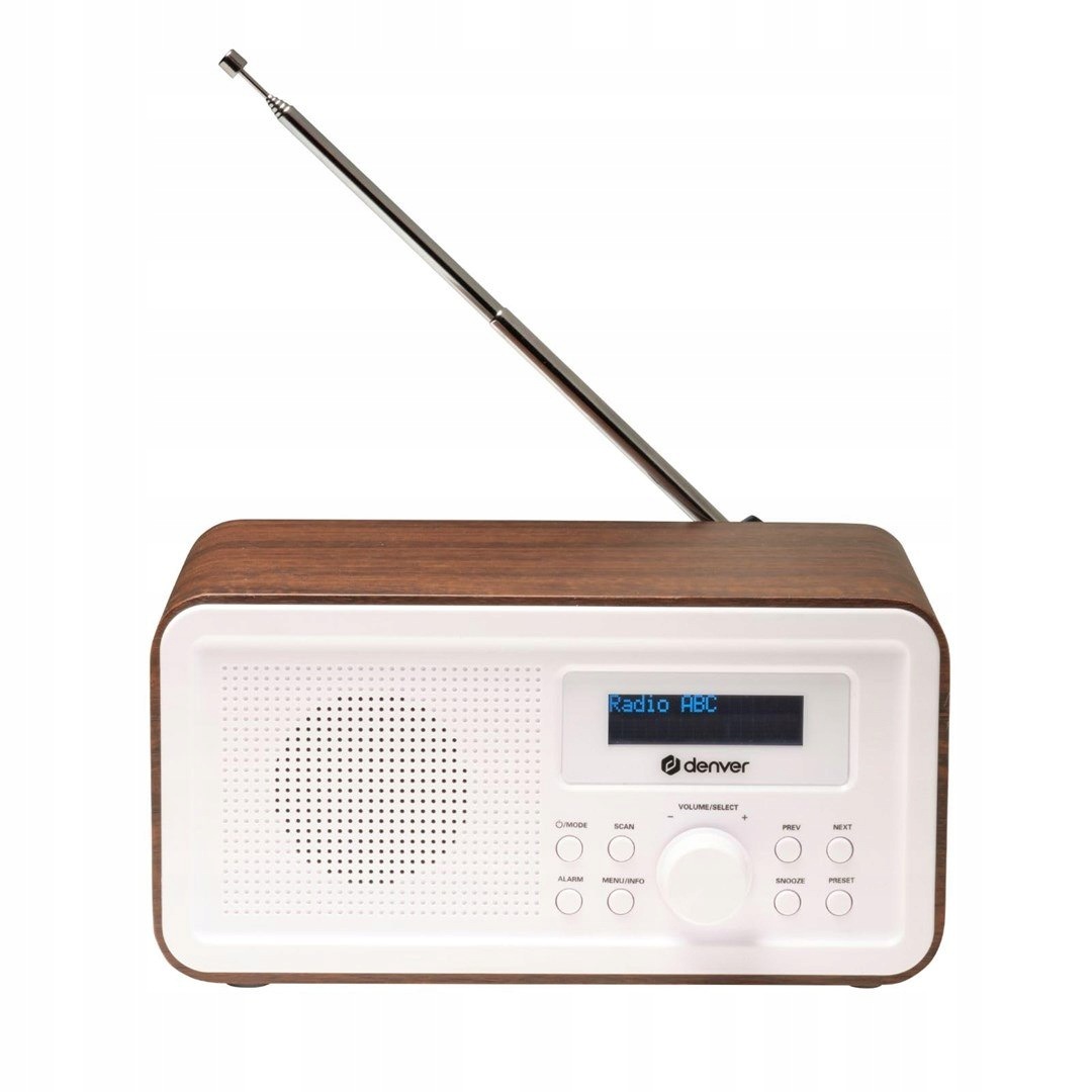 Rádio Dab+/fm Denver DAB-30DW tmavě dřevěné
